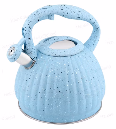 Tetera con silbido retro de acero inoxidable con diseño de mango de madera para cocina de inducción, estufa de gas, estufa de cerámica eléctrica, tetera de café y té caliente de 2L Wbb16343